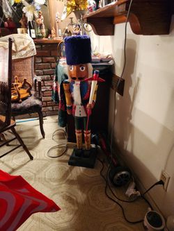 Antique 3ft Nutcracker Decro 