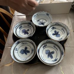 Japanese Sauce Bowl Set Of 5