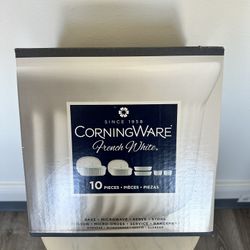 Sealed Unopened  from Macy’s     Corningware  French White 10 Piece Bakeware Set