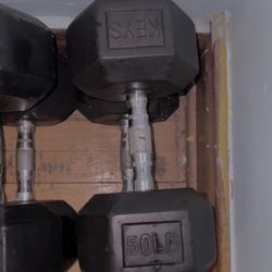 Cast Iron Dumbbell Weights + Dumbbell Rack 