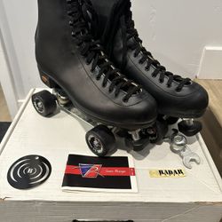 Riedell Rollerskates Model 111 Black VINTAGE S10