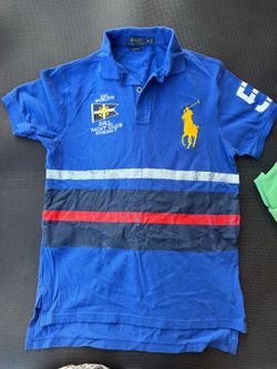 Polo Ralph Lauren Custom Fit Big Pony Yacht Club Polo Shirt Men’s Medium Blue