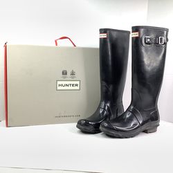 Hunter High Glass Tall Rain Boots Women’s Size 9 