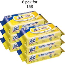 Lysol Wipes 6 Pcs Only For 15$