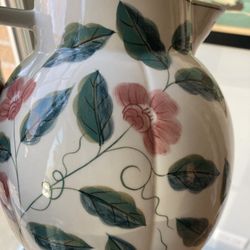 Vintage Laura Ashley Hand Painted Floral Pitcher