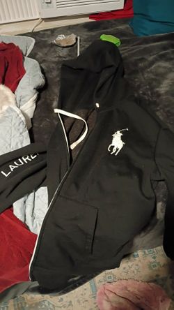 Polo Ralph Lauren Black Zip-Up Hoodie