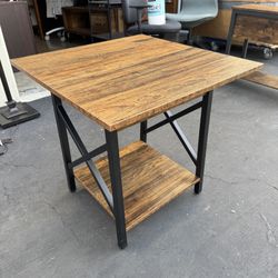 Industrial Rustic Brown Side Table End Table Like New 