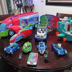 PJ MASKS action figures set.  Good Condition 