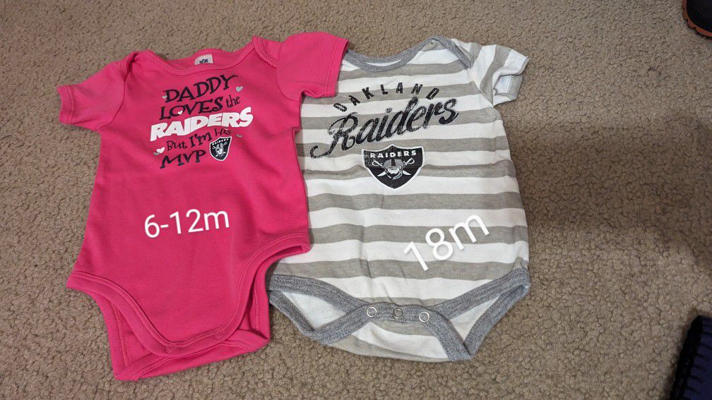 Raiders Baby onesies