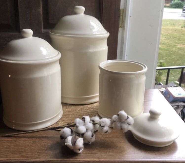 CHEFS Fresh Valley Farmhouse Earthenware Canister - Set of 3