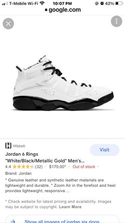 Jordan 6 Rings Size 5