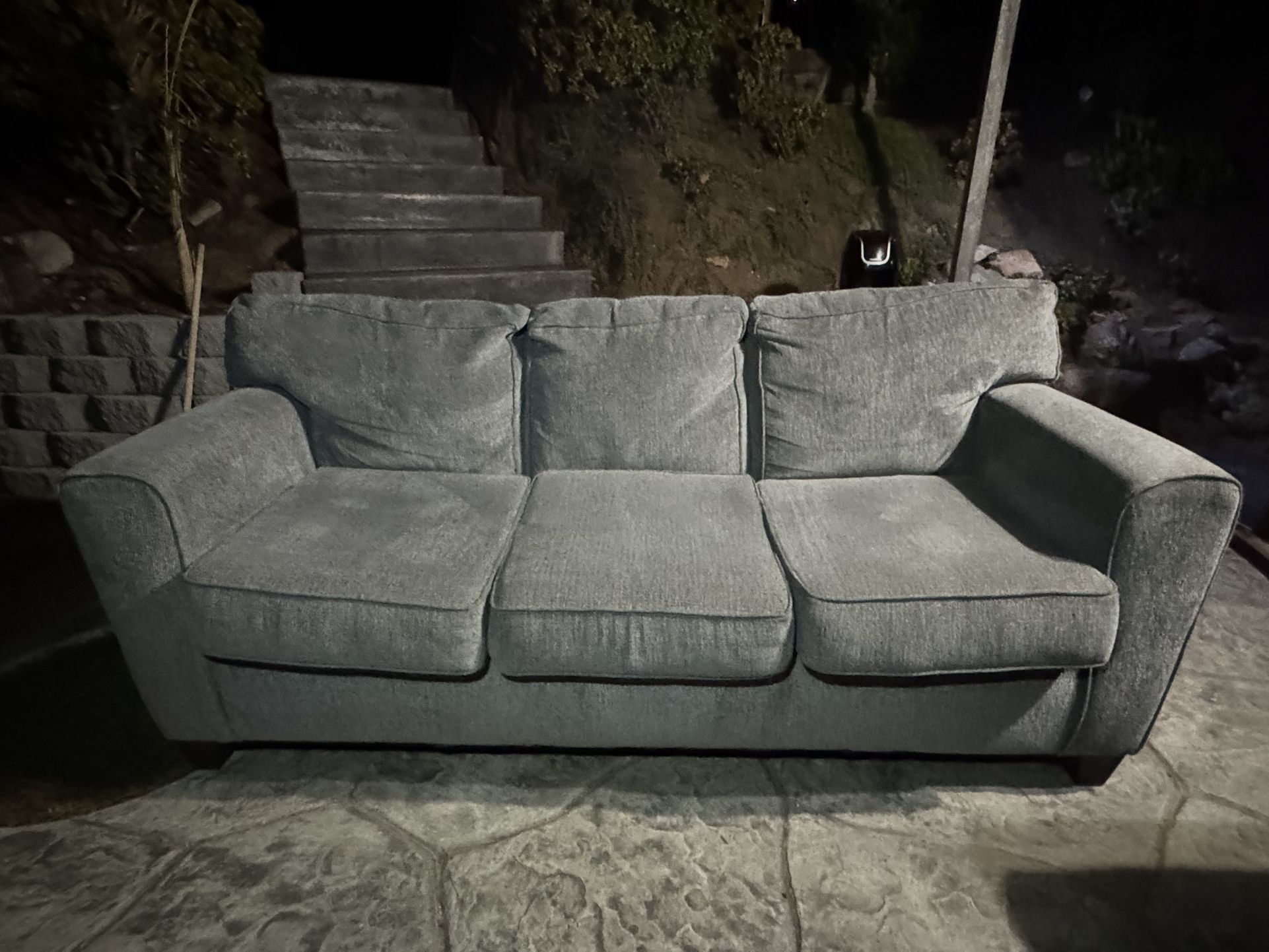 Grey Couch W/ Love Seat