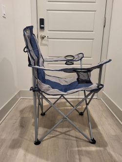 Ozark Trail Oversized Folding Camping Chair – Blue & Gray