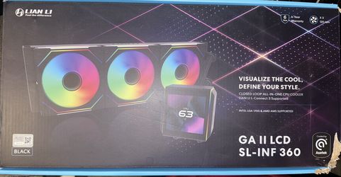 Lian-Li Galahad II LCD CPU Liquid Cooler - 360mm, SL-Infinity Fan