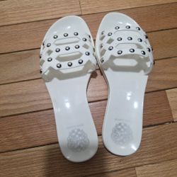 Vince Camuto Rubber Slides 7M White 