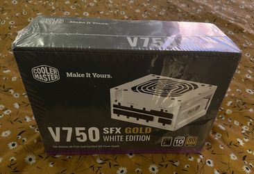 Cooler Master V750 Gold White Edition V2 Full Modular,750W, 80+ Gold Efficiency, Semi-fanless Operation, 16AWG PCIe high-Efficiency Cables
