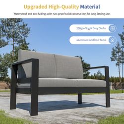 Outdoor Metal Loveseat With Cushions—brand New In The Box —Unassembled 