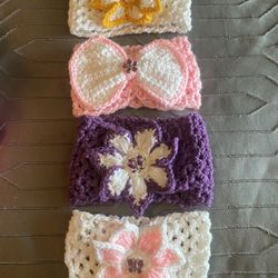 Bonitas Diademas Para Niñas A Crochet A Buen Presio A $8 Cada Una 
