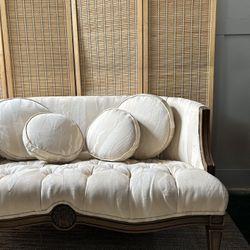 Vintage Off White sofa settee Couch 