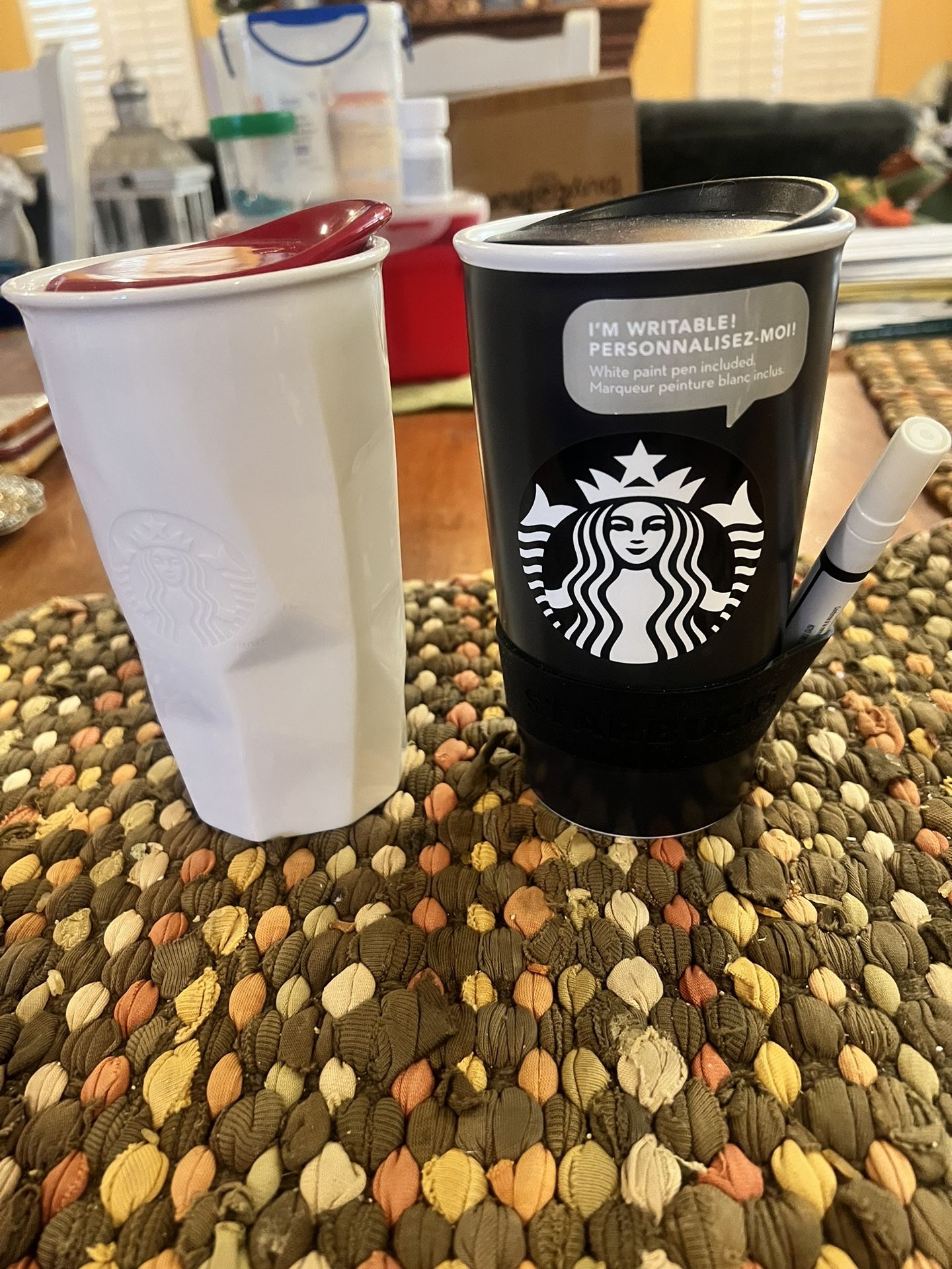 Starbucks, Travel Mugs Set Of Two