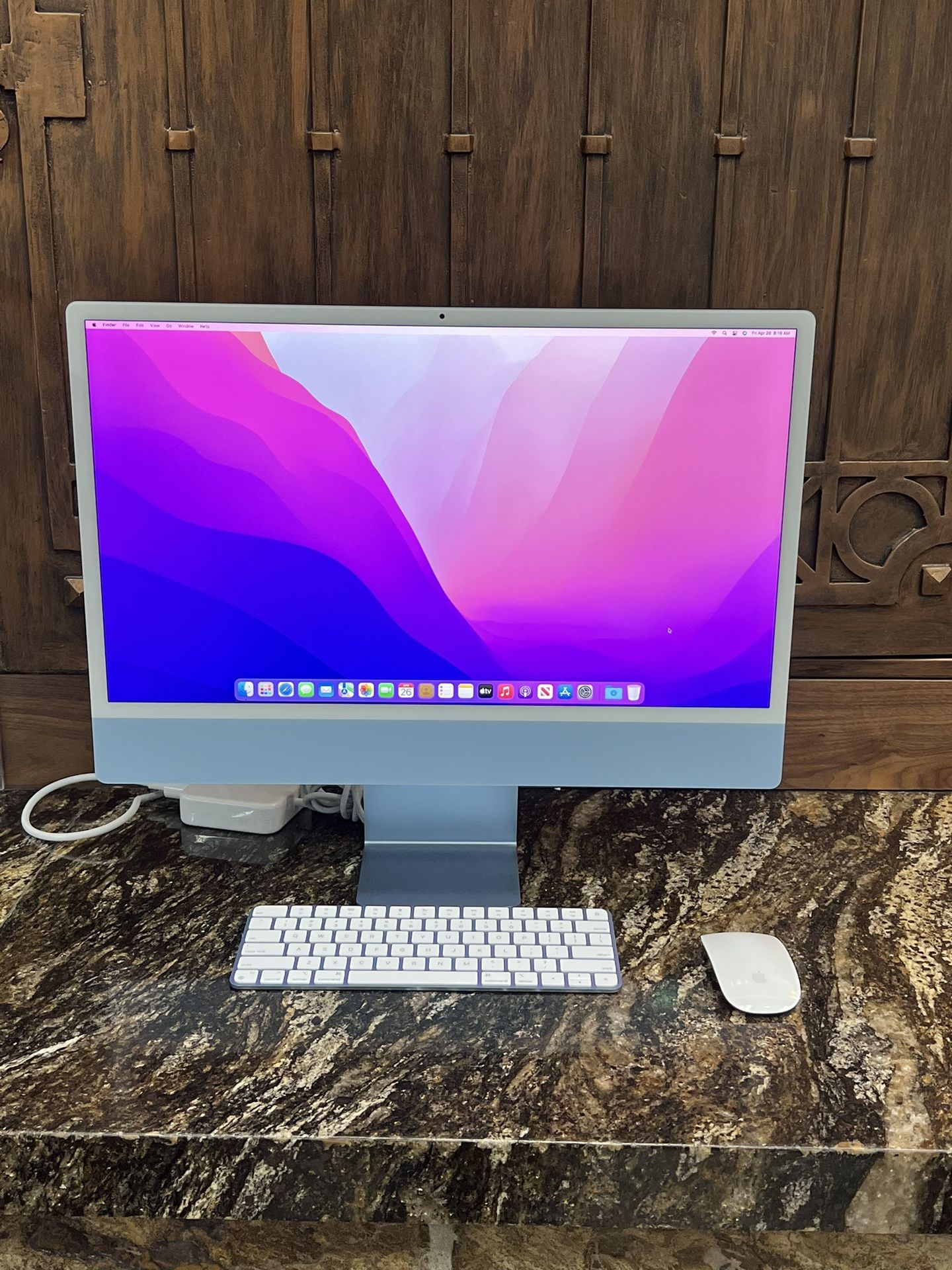 Apple 2021 iMac 24-inch M1 256GB 8GB RAM Blue MJV93LL/A Desktop Computer Like New!!,apple,apple iMac,iMac,2021 iMac,apple M1 iMac,Apple iMac 24” M1 