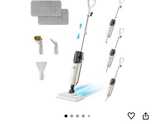 Steam Mop with Attachments and Microfiber Pads