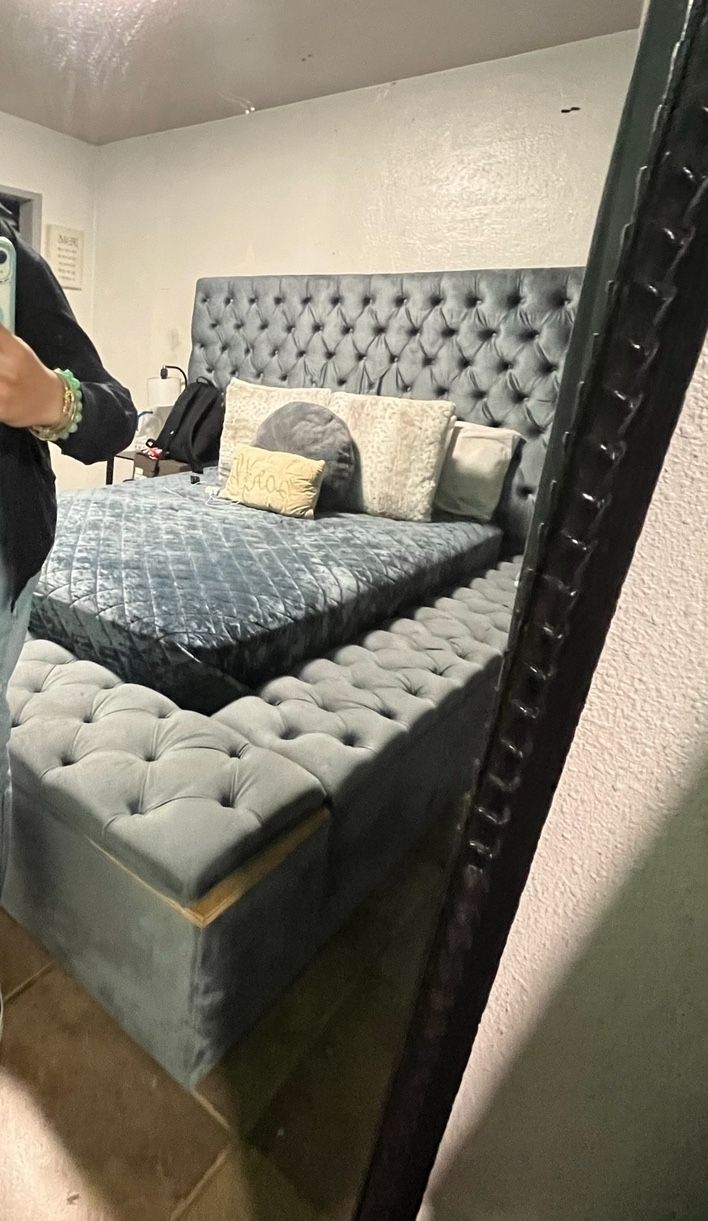 Grey Luxury Bed Frame 