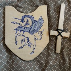 Wooden Sword & Shield 