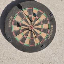 Pro Bristle Dart Board - Vintage Nodor Sportcraft Dart Board 18"