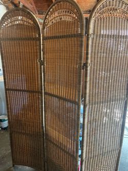 Vintage rattan room divider