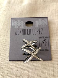 Jennifer Lopez Midi Ring Set, size 7