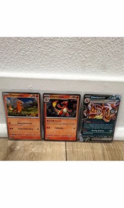 Pokémon Charmander Evolution Line Card Set