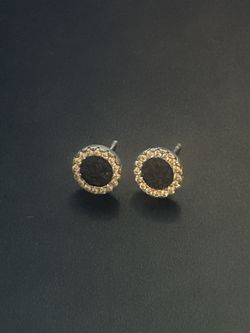 Men’s Black & Silver Earrings