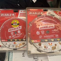 Diablo Saw Blades 10&12 Inch / 60 Tooth Asking $80 For Both