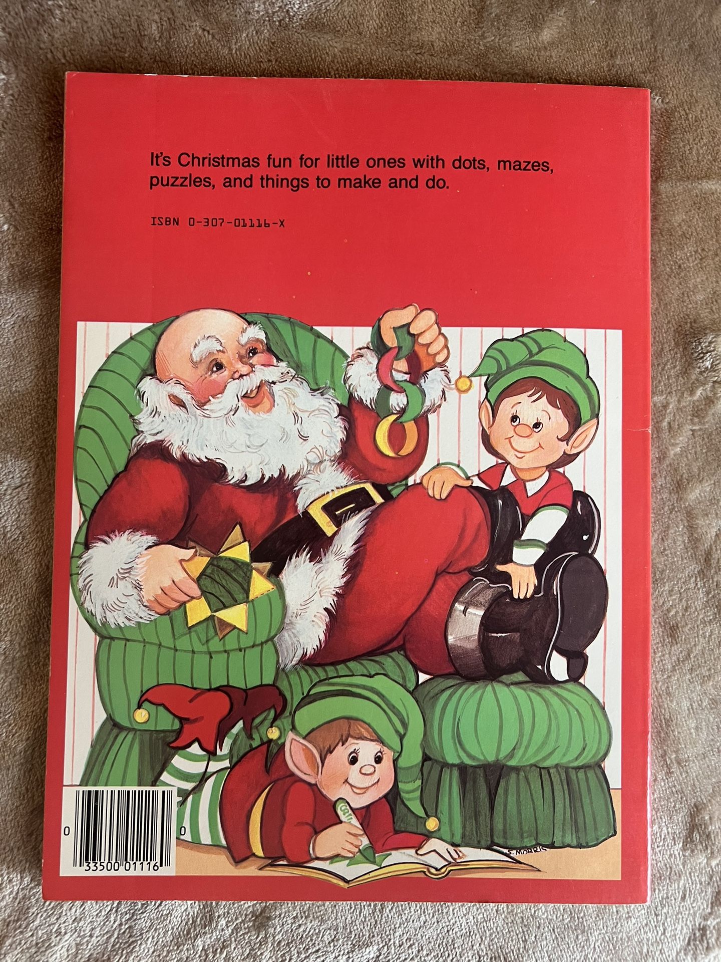 Vintage 1985 Santa Claus Golden Color and Activity Book – Western Publishing – Christmas Holiday