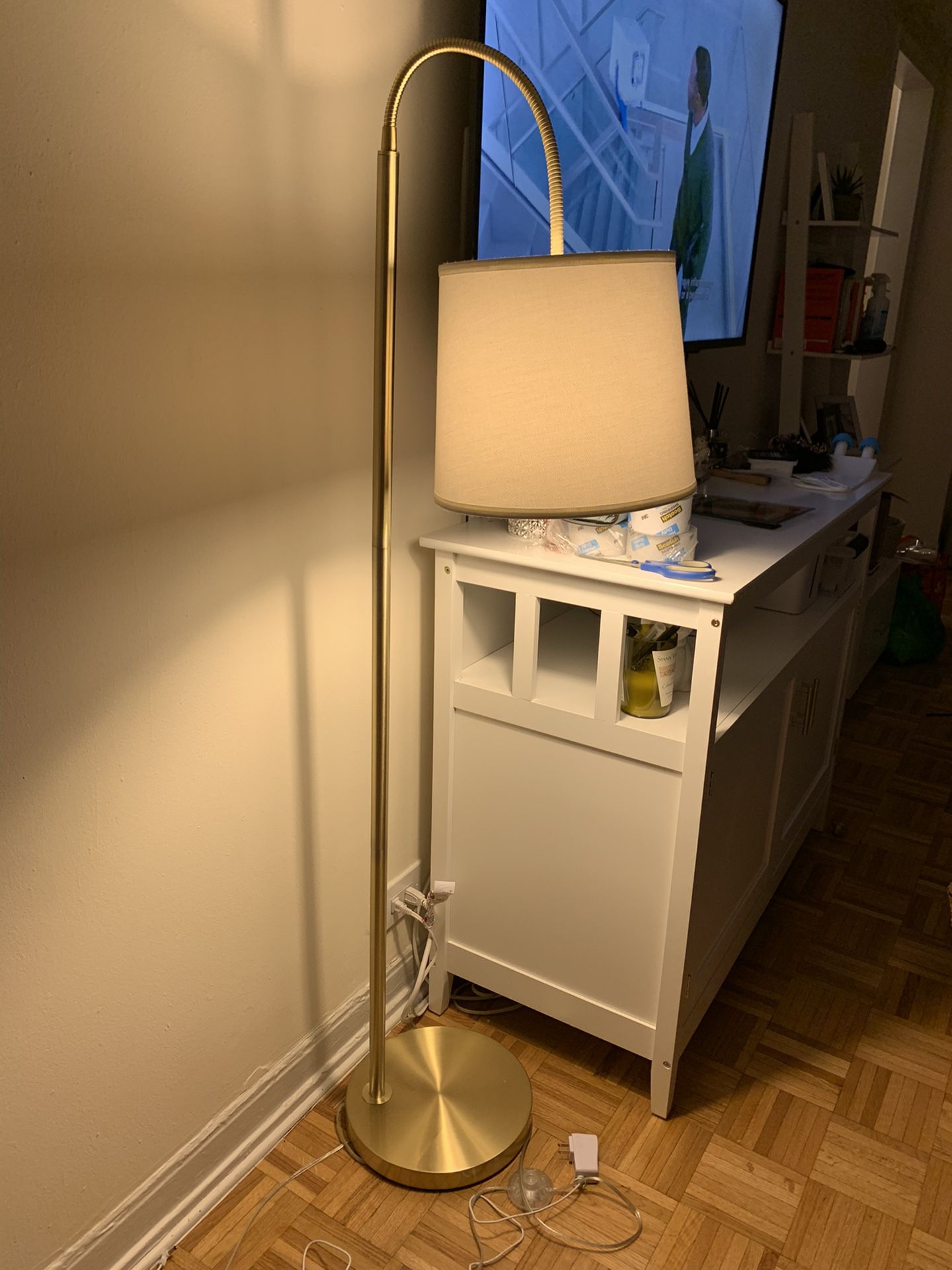 Gold/brass floor lamp