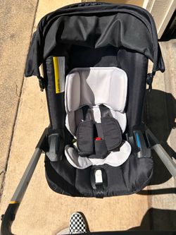 Black Compact 4-in-1 Baby Stroller & Car Seat Travel System for Newborns