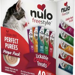 Nulo Freestyle Grain-Free Perfect Purees Premium Wet Cat Treats, 0.5 Ounce, Variety Pack
