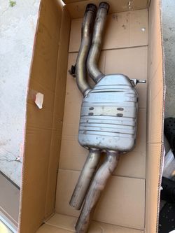 Audi RS5 OEM 2014 exhaust resonator muffler cat back original x H pipe