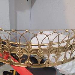 Gold Metal Curtain Canopy Crown