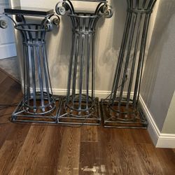 Metal Pedestals With Black Porcelain Tops $125 OBO
