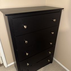 Black Four Drawer Dresser