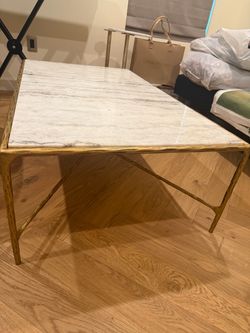 Marble Coffee table / gold brass