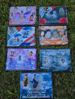 Custom memorial photo slates