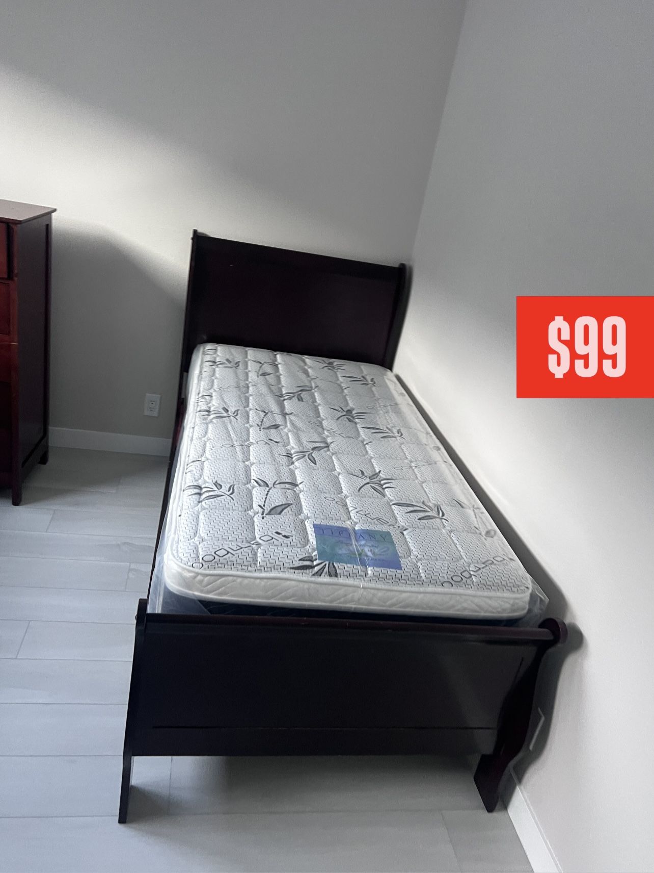 Twin Size Mattress Pillow Top Bamboo Brand New