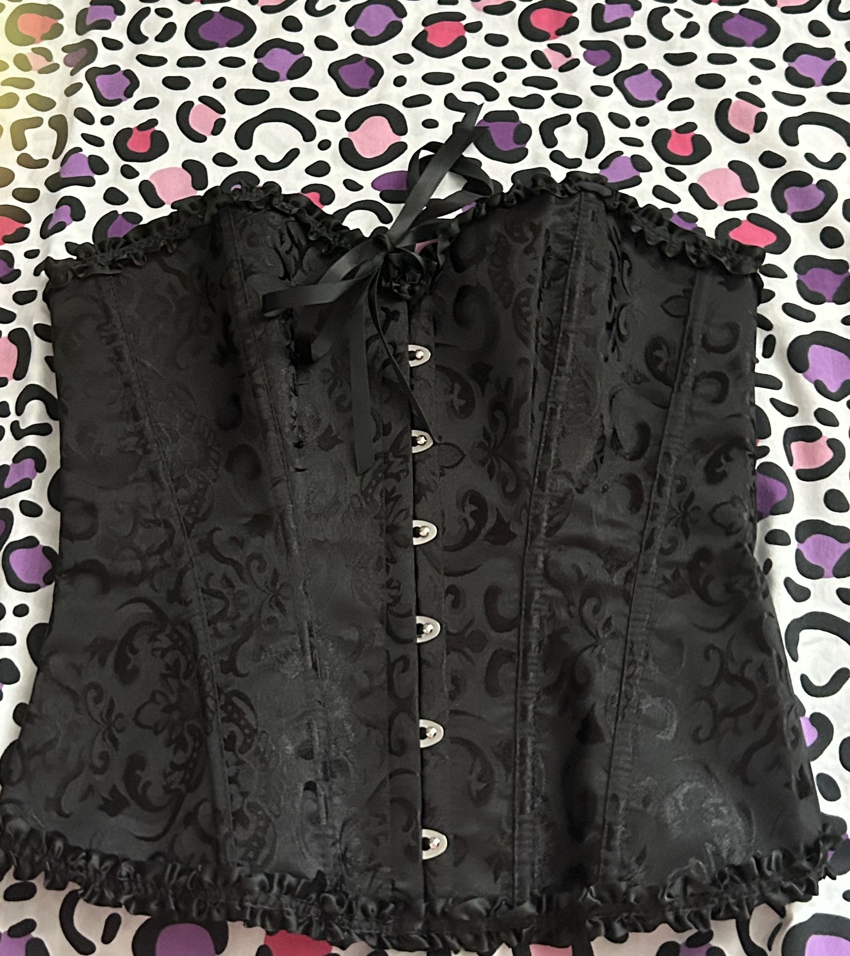 1pc Black Women’s Corset Top