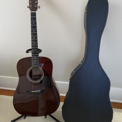 Lyon Acoustic Guitar - With Stand And Case