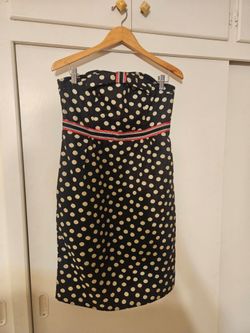Maeve from Anthropologie Strapless Polka Dot Mini Dress