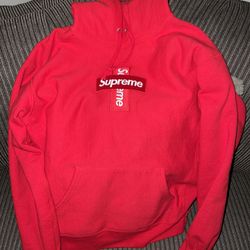 Supreme Cross Box Logo Hooded Sweatshirt