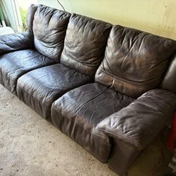 Leather Recliner Couch